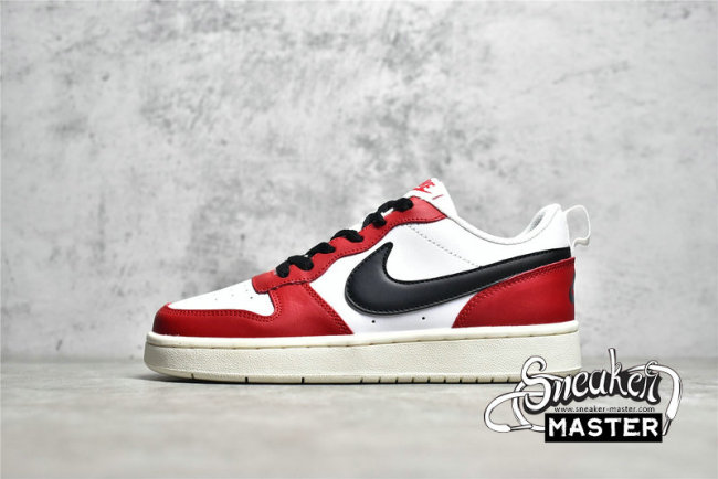 NIKE COURT BOROUGH LOW 2 WHITE/RED/BLACK BQ5448-600