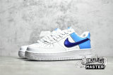 NIKE AIR FORCE 1 LOW 07 BLUE PATENT SWOOSHES WHITE/BLUE DJ9942-400