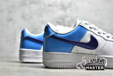 NIKE AIR FORCE 1 LOW 07 BLUE PATENT SWOOSHES WHITE/BLUE DJ9942-400
