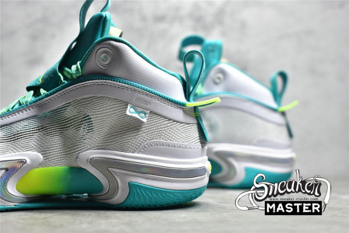 NIKE GUO AILUN X AIR JORDAN 36 PF GLOBAL GAME WHITE/TEAL/LIME GREEN DM0796-107