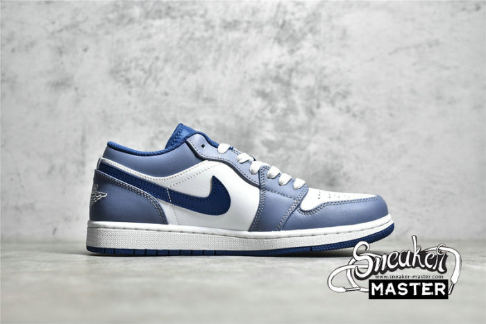 NIKE AIR JORDAN 1 LOW ASHEN SLATE/MYSTIC NAVY/WHITE 553558-414