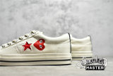 CONVERSE COMME DES GARÇONS PLAY X ONE STAR CLOUD DANCER/RED/WHITE A01792C