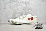 CONVERSE COMME DES GARÇONS PLAY X ONE STAR CLOUD DANCER/RED/WHITE A01792C