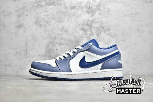 NIKE AIR JORDAN 1 LOW ASHEN SLATE/MYSTIC NAVY/WHITE 553558-414