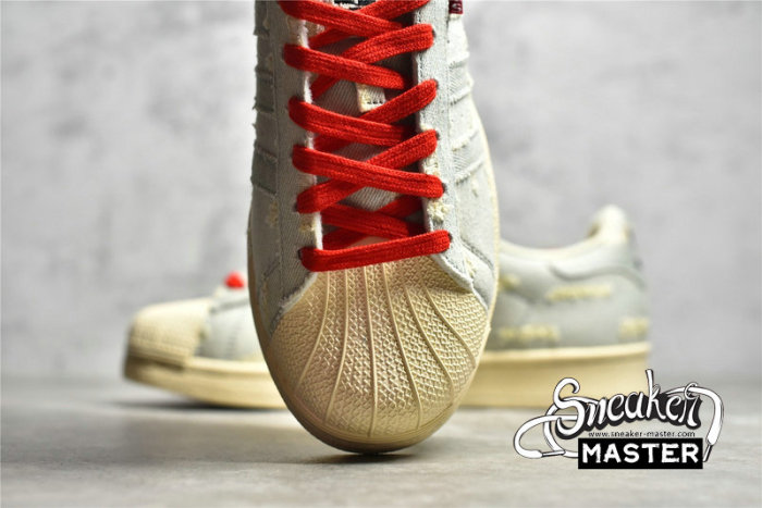 ADIDAS SUPERSTAR EXCLUSIVE DENIM X LEVI'S WASHED LIGHT BLUE/RED/BEIGE GE4988