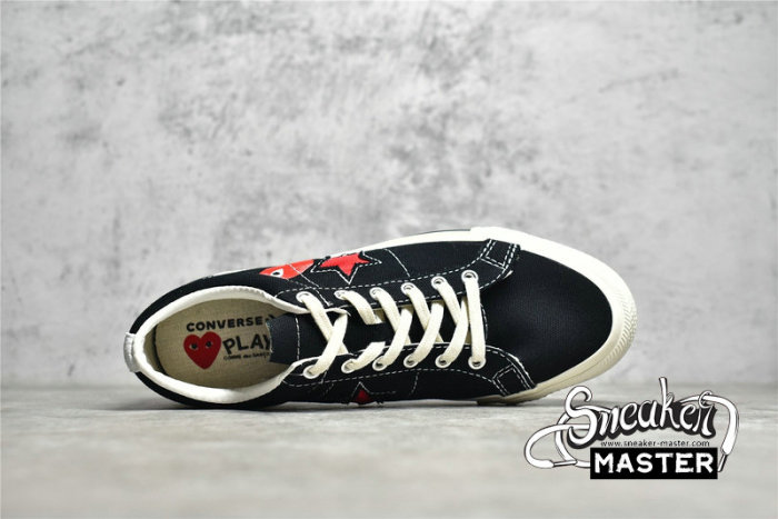 CONVERSE COMME DES GARÇONS PLAY X ONE STAR BLACK/RED/WHITE A01791C