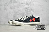 CONVERSE COMME DES GARÇONS PLAY X ONE STAR BLACK/RED/WHITE A01791C