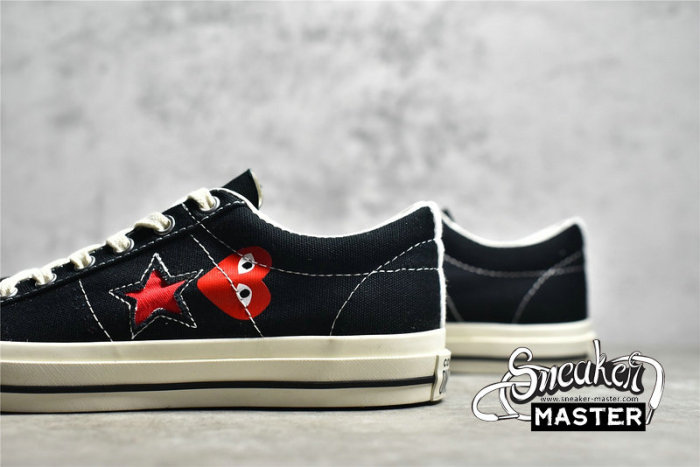 CONVERSE COMME DES GARÇONS PLAY X ONE STAR BLACK/RED/WHITE A01791C