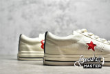 CONVERSE COMME DES GARÇONS PLAY X ONE STAR CLOUD DANCER/RED/WHITE A01792C