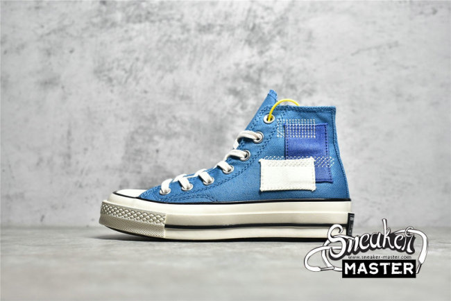 CONVERSE CHUCK TAYLOR ALL-STAR 70S HIGH PATCHWORK BLUE/WHITE/BLACK A00733C