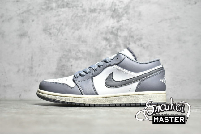 NIKE AIR JORDAN 1 LOW VINTAGE GREY STEALTH/WHITE/SAIL 553558-053