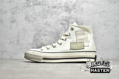 CONVERSE CHUCK TAYLOR ALL-STAR 70S HIGH PATCHWORK EGRET/LIGHT BONE A00734C