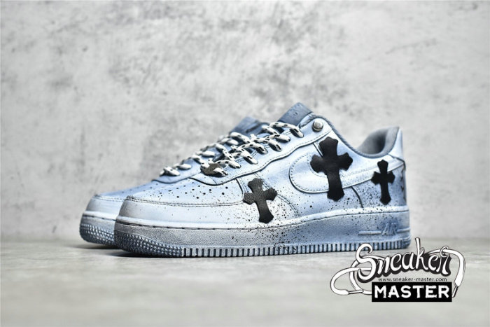 NIKE AIR FORCE 1 LOW X CHROME HEARTS GREY/BLACK/BLUE