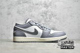 NIKE AIR JORDAN 1 LOW VINTAGE GREY STEALTH/WHITE/SAIL 553558-053