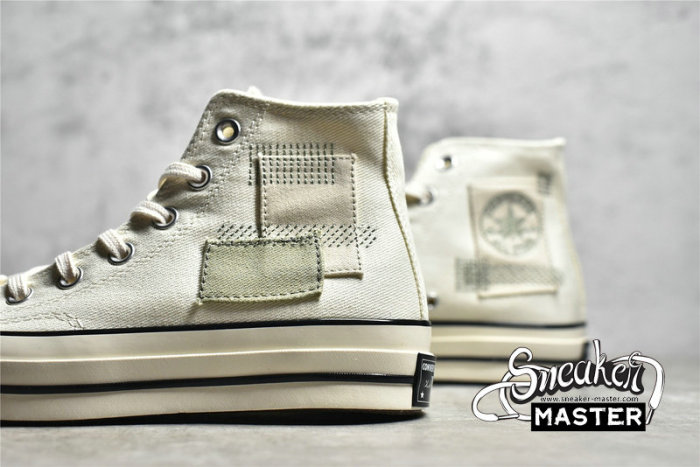 CONVERSE CHUCK TAYLOR ALL-STAR 70S HIGH PATCHWORK EGRET/LIGHT BONE A00734C