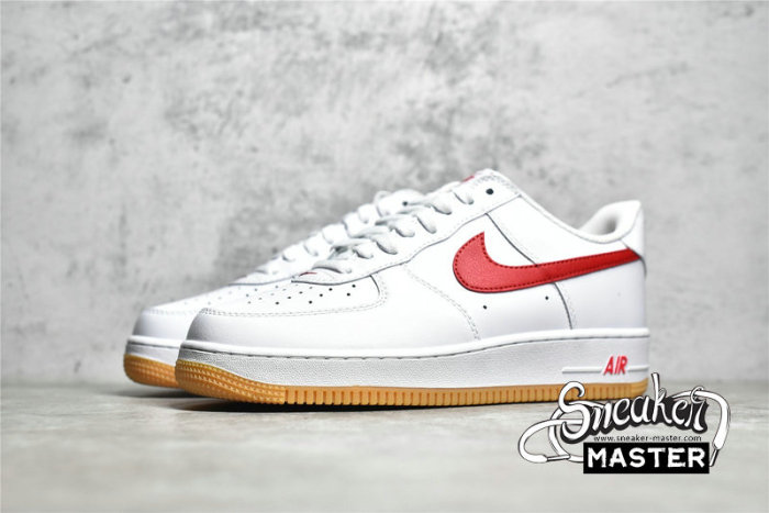 NIKE AIR FORCE 1 LOW RETRO COLOR OF THE MONTH WHITE/UNIVERSITY RED/GUM YELLOW DJ3911-102