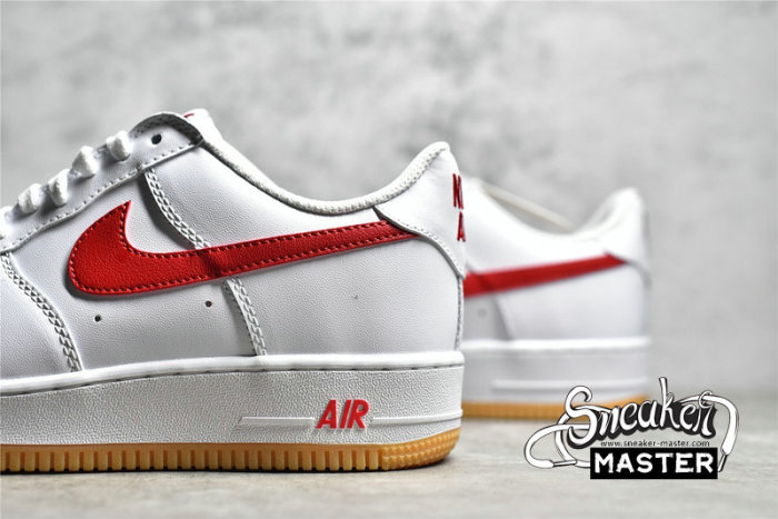NIKE AIR FORCE 1 LOW RETRO COLOR OF THE MONTH WHITE/UNIVERSITY RED/GUM YELLOW DJ3911-102