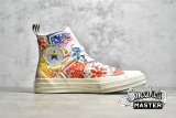 CONVERSE CHUCK TAYLOR ALL-STAR 70S HIGH PRIDE WHITE/UNIVERSITY RED/MULTI-COLOR A02266C