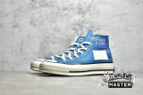CONVERSE CHUCK TAYLOR ALL-STAR 70S HIGH PATCHWORK BLUE/WHITE/BLACK A00733C