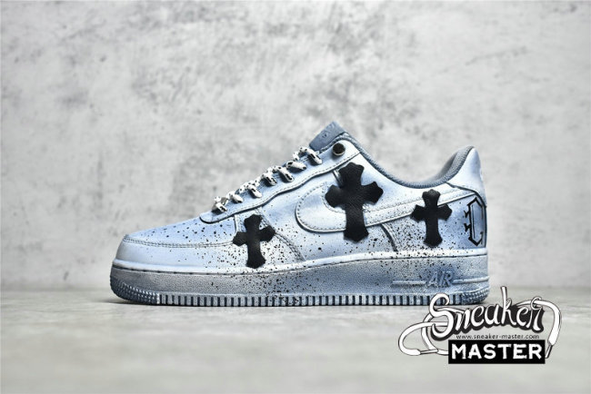 NIKE AIR FORCE 1 LOW X CHROME HEARTS GREY/BLACK/BLUE