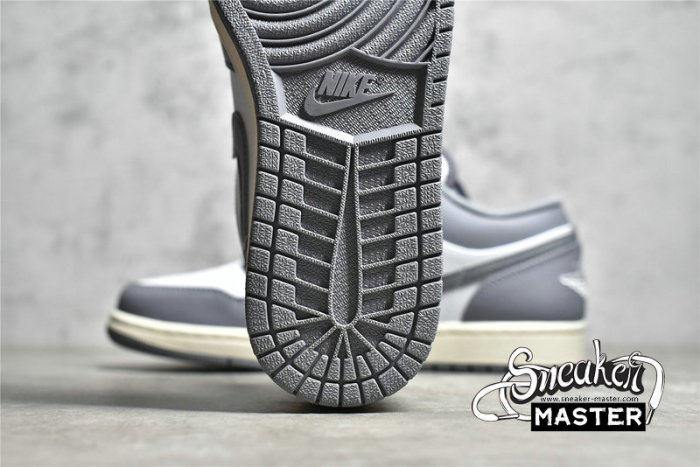 NIKE AIR JORDAN 1 LOW VINTAGE GREY STEALTH/WHITE/SAIL 553558-053