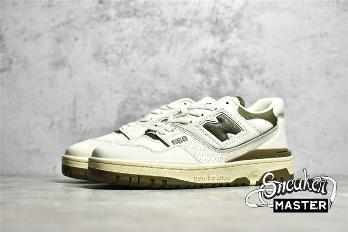 NEW BALANCE AIMÉ LEON DORE X 550 RUNNING SHOES WHITE∕OLIVE BB550AD1