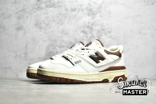 NEW BALANCE AIMÉ LEON DORE X 550 RUNNING SHOES WHITE∕WHITE∕BROWN BB550AB1