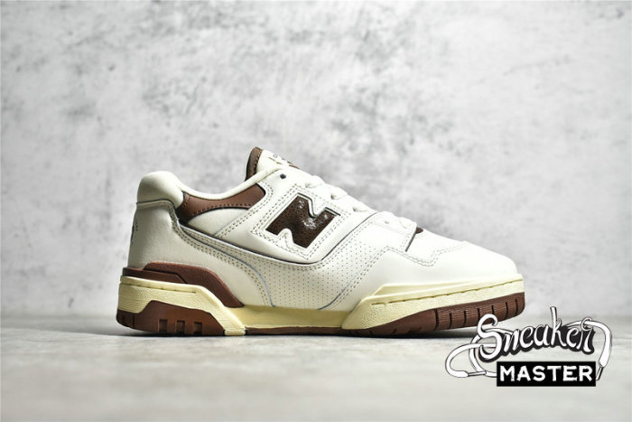 NEW BALANCE AIMÉ LEON DORE X 550 RUNNING SHOES WHITE∕WHITE∕BROWN BB550AB1
