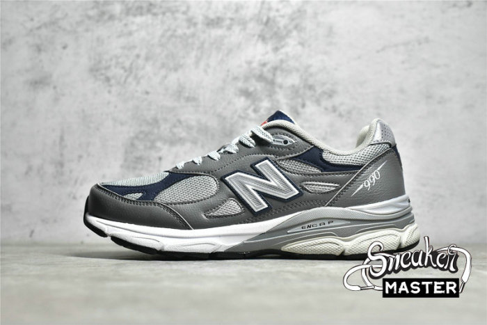 NEW BALANCE 990V3 MADE IN USA RUNNING SHOES ELEPHANT GREY/NAVY M990GJ3