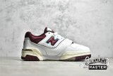 NEW BALANCE 550 RUNNING SHOES WHITE/WINE RED/BLUE BB550WBG