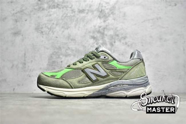 NEW BALANCE PATTA X 990V3 MADE IN USA LIGHT OLIVE/GREY/BEIGE M990PP3