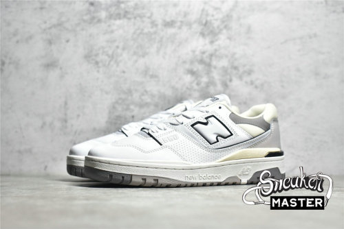 NEW BALANCE 550 RUNNING SHOES WHITE/MARBLEHEAD-DARK GREY BB550PWA