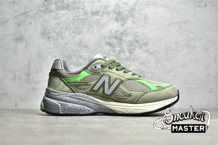 NEW BALANCE PATTA X 990V3 MADE IN USA LIGHT OLIVE/GREY/BEIGE M990PP3