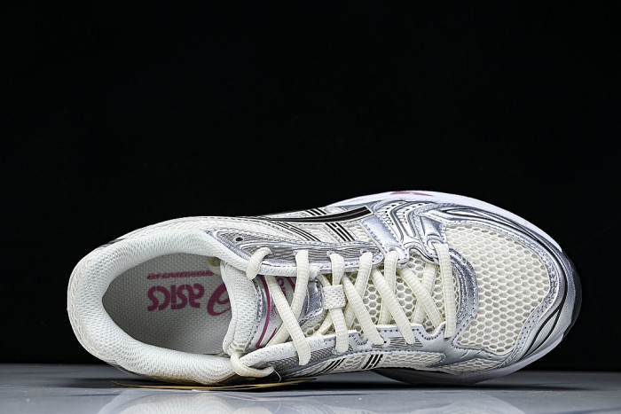 1203A537-103 GEL KAYANO 14 SPORTY AND CASUAL BREATHABLE RUNNING SHOES SILVER/LIGHT PINK