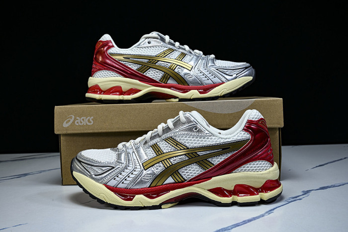 1203A692-100 GEL KAYANO 14 SPORTY AND CASUAL BREATHABLE RUNNING SHOES RED/REDNESS