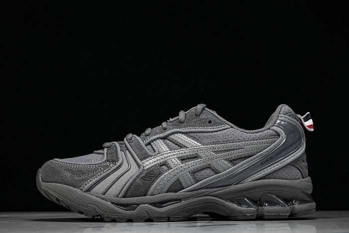 1203B110-020 THOM BROWNE X GEL KAYANO 14 MEN'S AND WOMEN'S CASUAL SHOES DARK GRAY/GREY