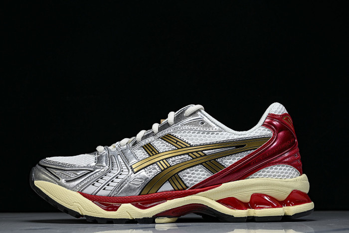1203A692-100 GEL KAYANO 14 SPORTY AND CASUAL BREATHABLE RUNNING SHOES RED/REDNESS