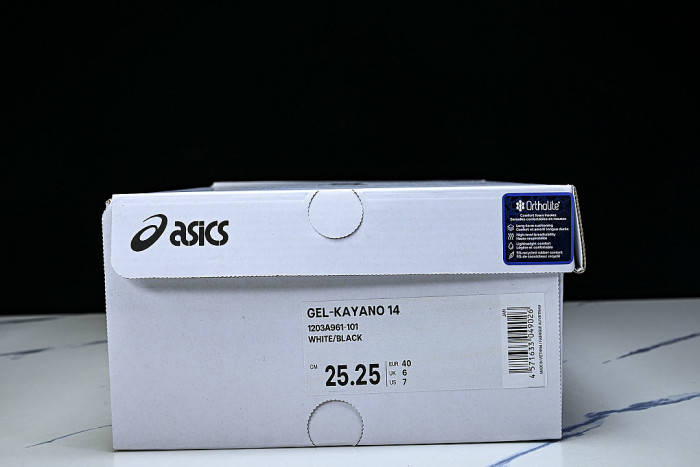 1203A961-101 GEL KAYANO 14 SPORTY AND CASUAL BREATHABLE RUNNING SHOES WHITE/LIGHT BLUE