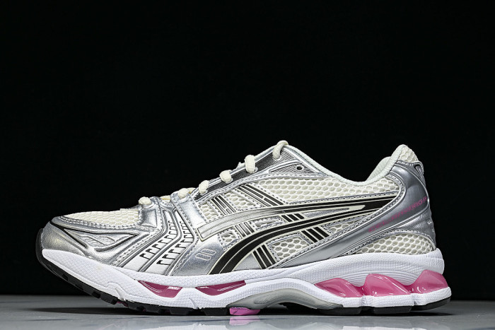 1203A537-103 GEL KAYANO 14 SPORTY AND CASUAL BREATHABLE RUNNING SHOES SILVER/LIGHT PINK