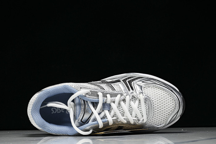 1203A961-101 GEL KAYANO 14 SPORTY AND CASUAL BREATHABLE RUNNING SHOES WHITE/LIGHT BLUE