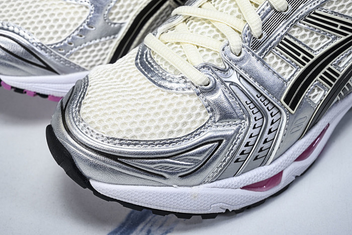 1203A537-103 GEL KAYANO 14 SPORTY AND CASUAL BREATHABLE RUNNING SHOES SILVER/LIGHT PINK