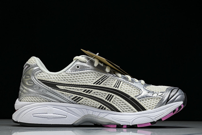 1203A537-103 GEL KAYANO 14 SPORTY AND CASUAL BREATHABLE RUNNING SHOES SILVER/LIGHT PINK