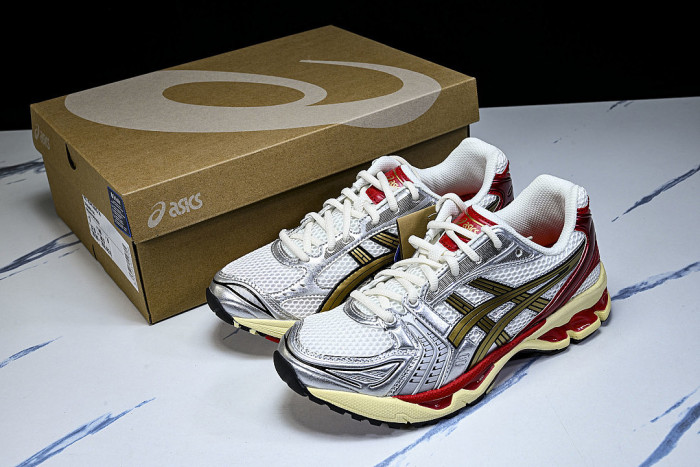 1203A692-100 GEL KAYANO 14 SPORTY AND CASUAL BREATHABLE RUNNING SHOES RED/REDNESS