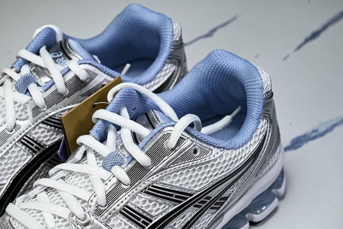 1203A961-101 GEL KAYANO 14 SPORTY AND CASUAL BREATHABLE RUNNING SHOES WHITE/LIGHT BLUE