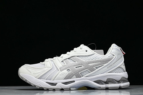 1203B291-100 THOM BROWNE X GEL KAYANO 14 MEN'S AND WOMEN'S CASUAL SHOES WHITE/PURE WHITE