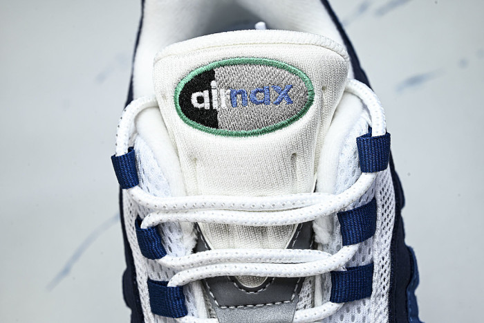 IH7855-100 AIR MAX 95 RETRO SHOCK ABSORBING AIR CUSHIONED RUNNING SHOES NAVY BLUE/WHITE