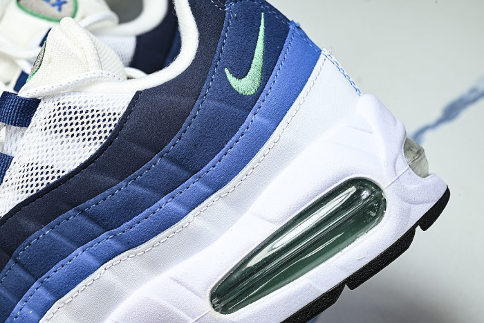 IH7855-100 AIR MAX 95 RETRO SHOCK ABSORBING AIR CUSHIONED RUNNING SHOES NAVY BLUE/WHITE