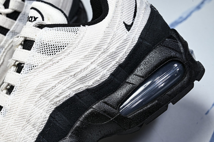 IQ0284-010 AIR MAX 95 RETRO SHOCK ABSORBING AIR CUSHIONED RUNNING SHOES LIGHT GRAY/GREY