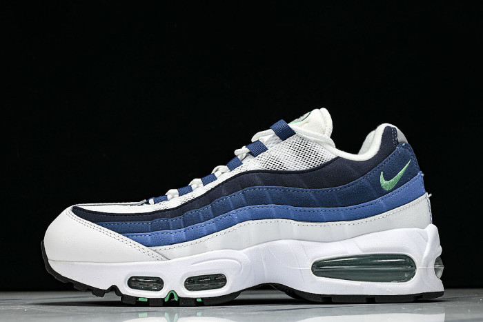 IH7855-100 AIR MAX 95 RETRO SHOCK ABSORBING AIR CUSHIONED RUNNING SHOES NAVY BLUE/WHITE