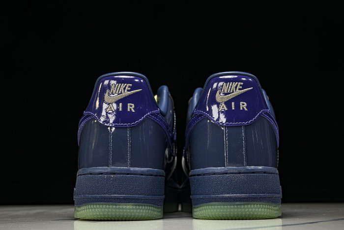 IO4489-400 AIR FORCE 1 07 LOW CASUAL SNEAKERS NAVY BLUE/MIDNIGHT BLUE